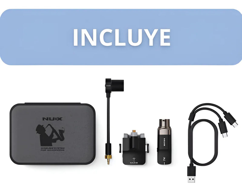 Microfono Inalambrico Nux B6 Para Saxofon Con Estuche Color Negro