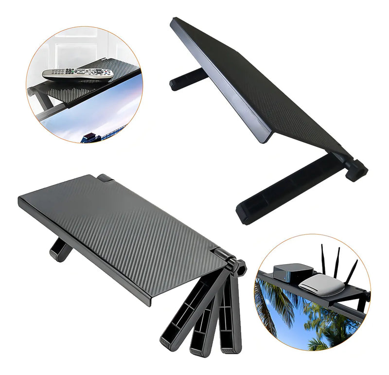 Soporte de estante ajustable para monitor y TV Ikaza, color negro