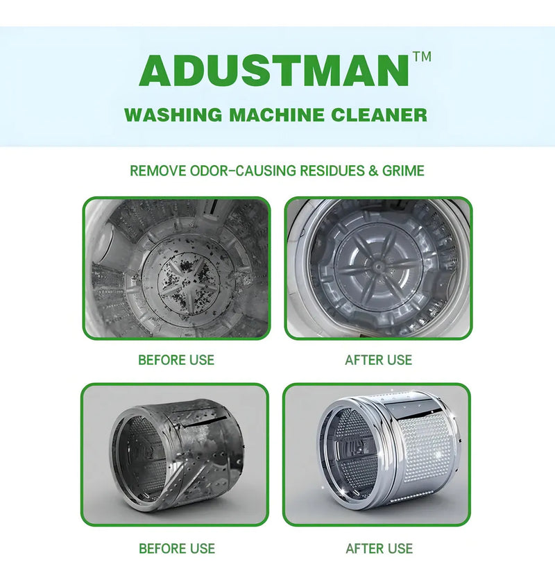 Adustman Limpiador De Lavadora 30 Tabletas Frescas Para Carg