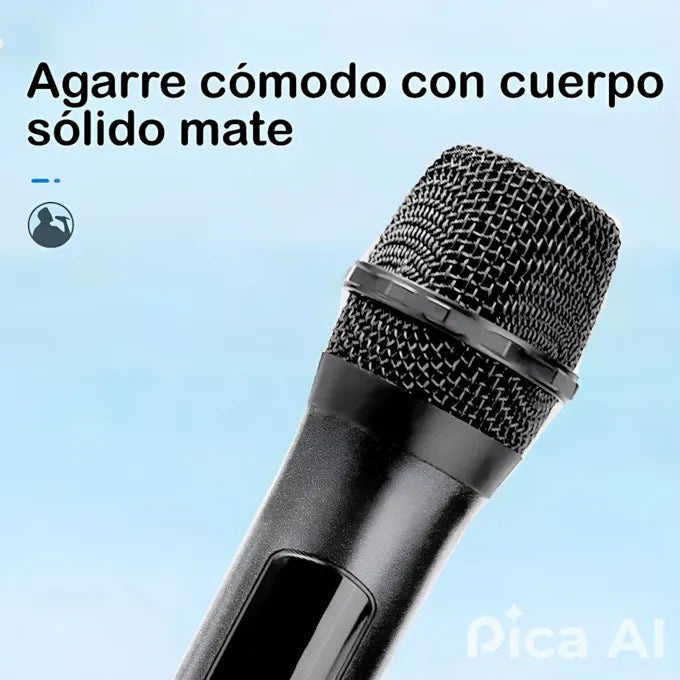 Micrófono Inalámbrico Profesional Pantalla Led Wg-11 Negro