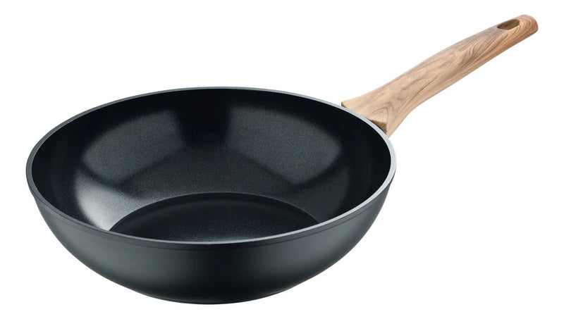 Set X 3 Piezas ,sarten 28cms,asador 36x23cms Y Wok De 26cms Color Negro