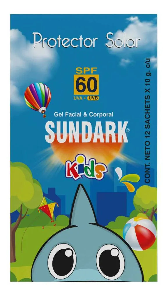 Protector Solar Arawak Sundark Kids Spf 60 Sachet 10 Caja 12