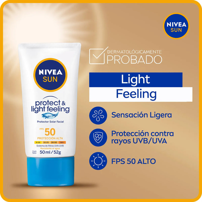 Nivea Sun Protect & Light Feeling Facial Fps 50 50ml