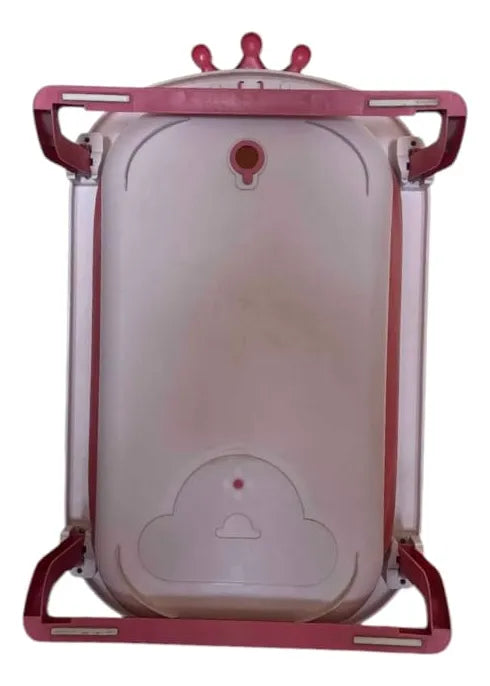 Bañera Tina Para Bebe Plegable Con Termometro Ducha Bebe Mas Color Azul Claro