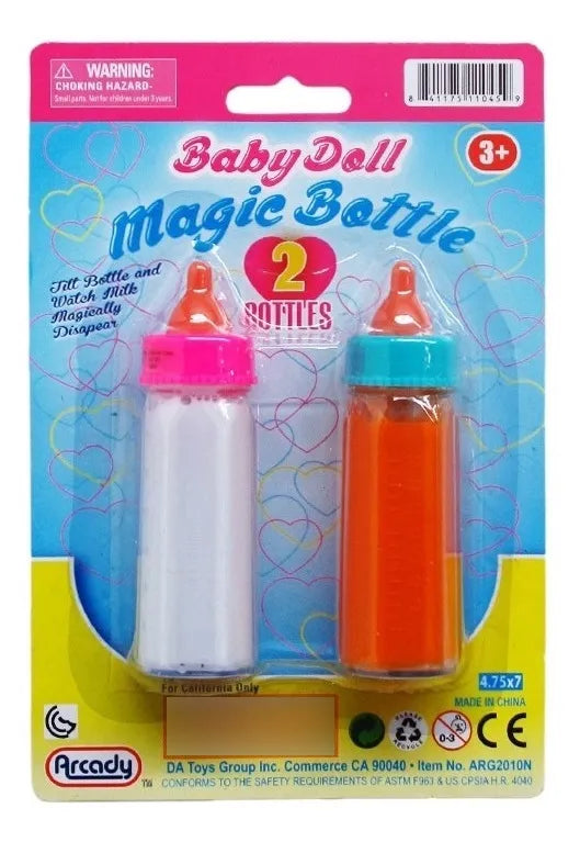 Juguete Biberon Magico 2 En 1 Leche Desaparece Bibi Muñeca Color 2 en 1 (Rosa y Azul)