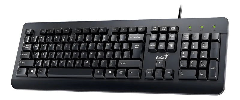 Kit de teclado y mouse Alámbrico Genius KM-160 de color negro- En español