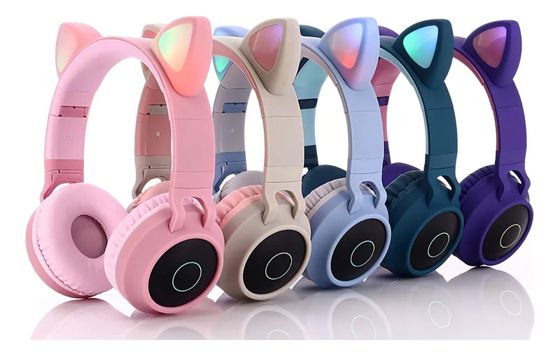 Audífono Bluetooth Inalambrico Gamer Orejas De Gato Cat Ear