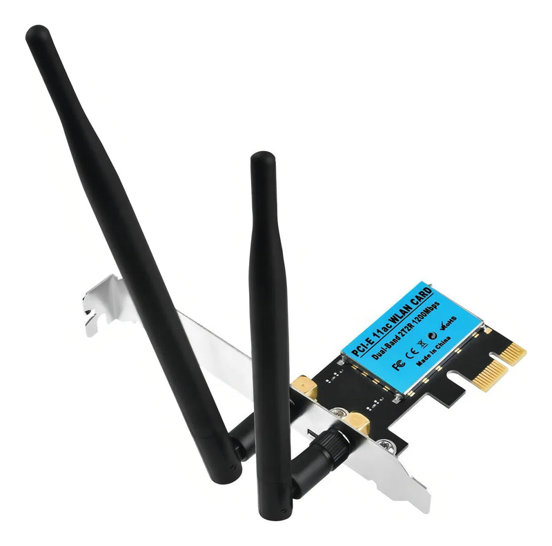 Tarjeta Wifi Doble Banda 2t2r 1200mbps Pci-e 11ac 2 Antenas