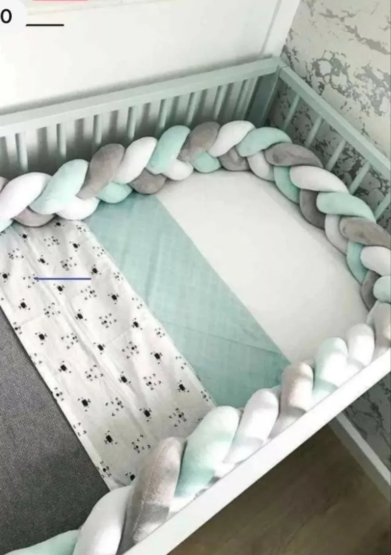 Bumper Trenza Cuna Bebé - 3 Hebras Bumper Trenza Cuna Bebé Babytrencitas Todos Los Colores