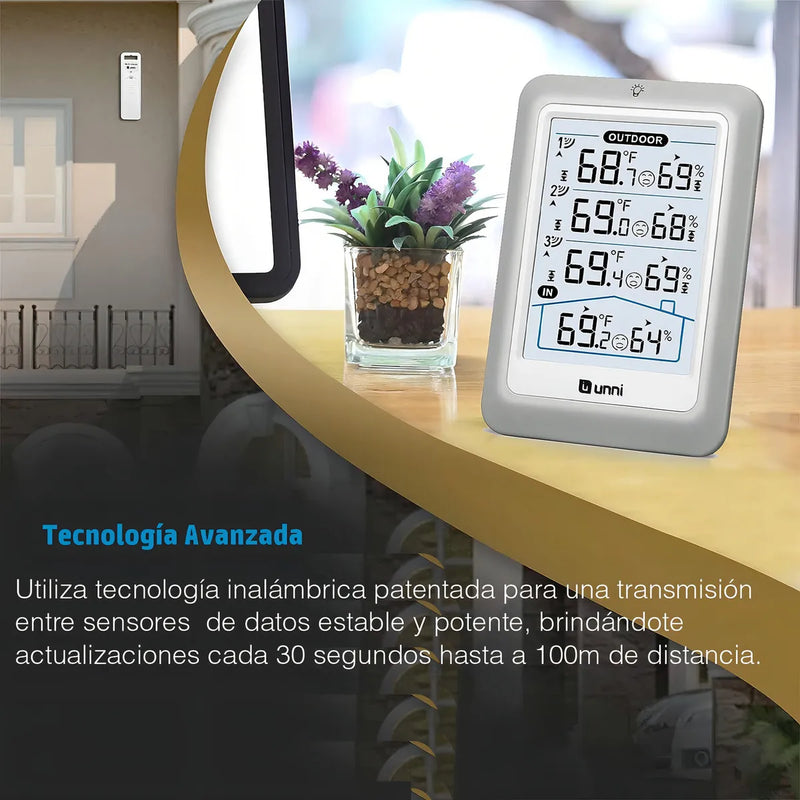 Termohigrometro Digital Multisensorial Con 4 Sensores