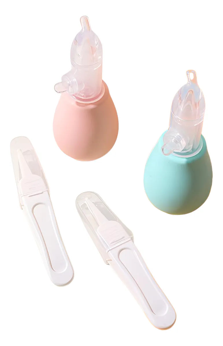 Succionador Nasal + Pinza (unidad) Accesorio Nasal Para Bebe Azul , Rosado
