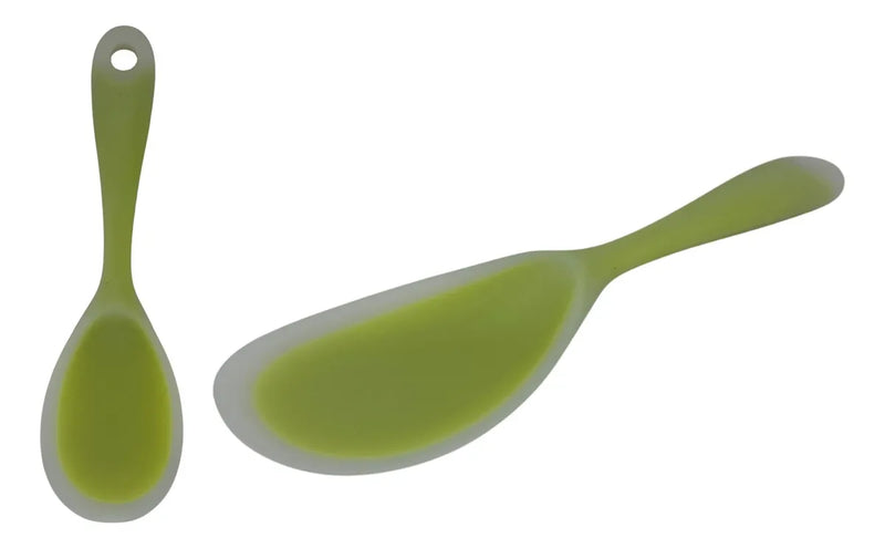 Cuchara De Silicona, Servidor Comida Mesa Y Cocina Arrocera Verde Claro