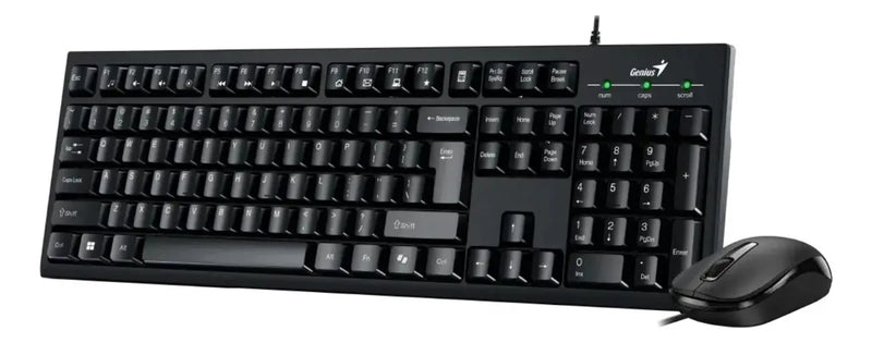 Kit Teclado Y Mouse Genius Usb Km-100se Español Mouse Negro Teclado Negro