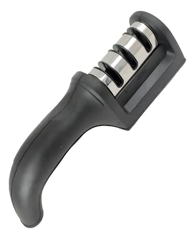 Afilador De Cuchillos Pro Multifuncional Ergonómico Cocina Color Negro