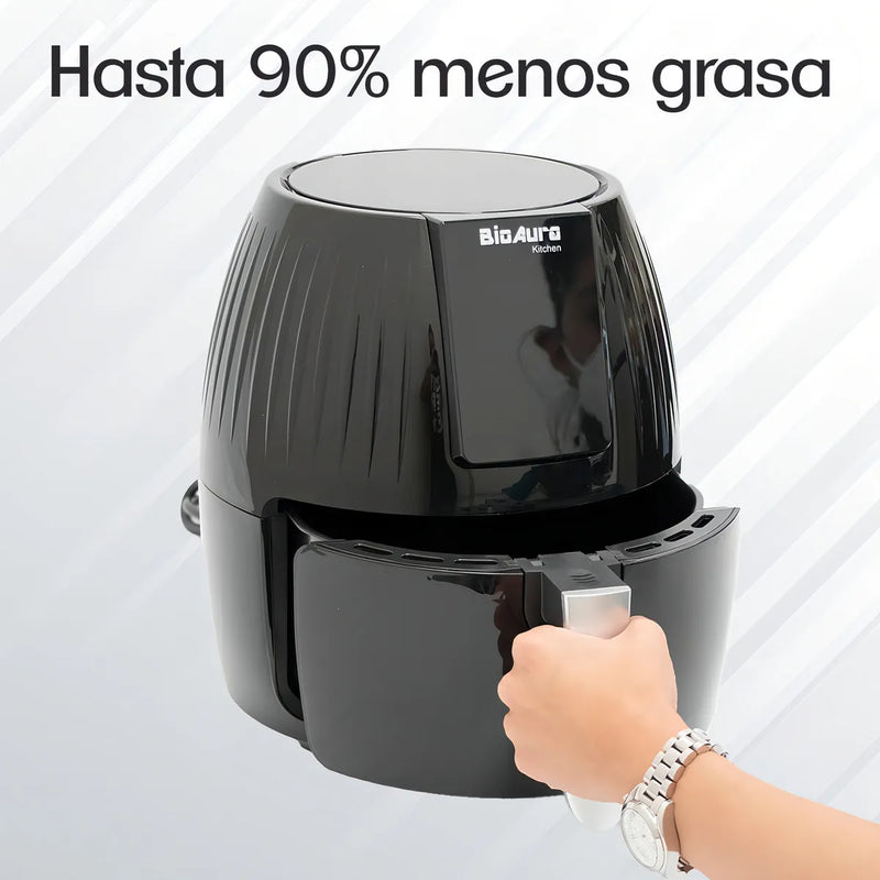 Freidora De Aire Pantalla Digital Bioaura Kitchen Frei01 Negro 1300 W