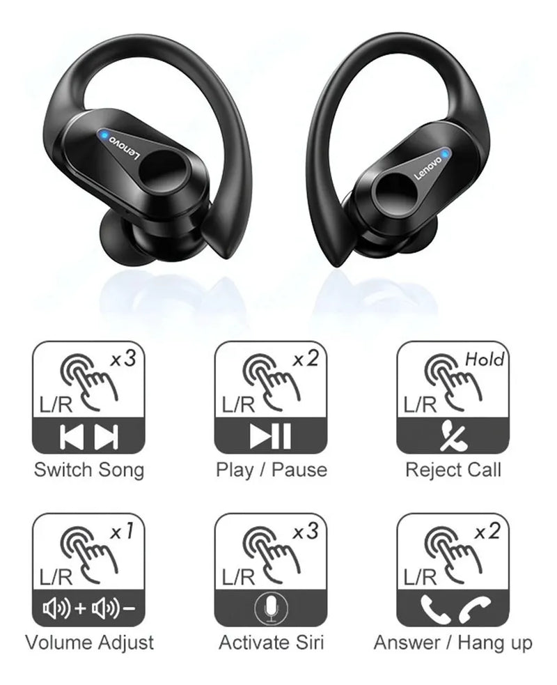 Audífonos 100% Lenovo Livepods Lp75 Bluetooth 5.3 Negro