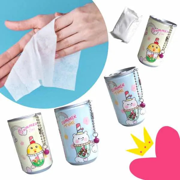 Pañitos Húmedos X 6 Latas Kawai Regalos Eventos Toallitas
