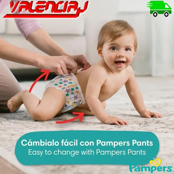 68 Pampers Pañales Easy Up T5- T6 Talla 5-6