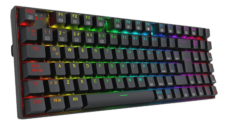 Teclado Gamer Redragon Ziggs K669-rgb Alámbrico, Español, Negro, Red Switch