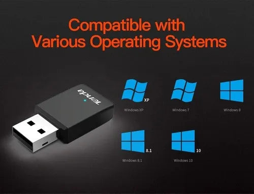 Adaptador Inalámbrico Wifi 2,4g/5g Tenda U9 Dualband Ac