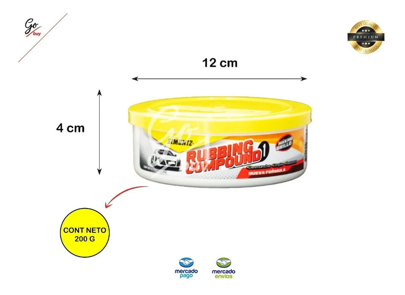 Cera Crema Pulidora Desmancha Rubbing Blanco Pintura Carro