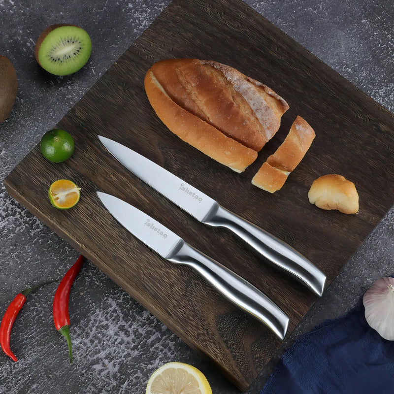 Juego Cuchillos Cocina Set 15 Piezas Acero Quirúrgico Base De Madera Modernos Premium