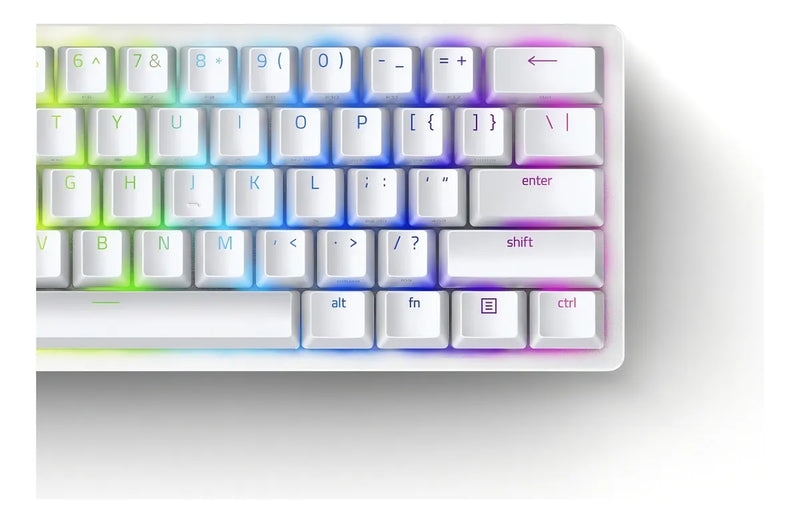 Teclado Razer QWERTY Razer Purple inglés US color mercury con luz RGB