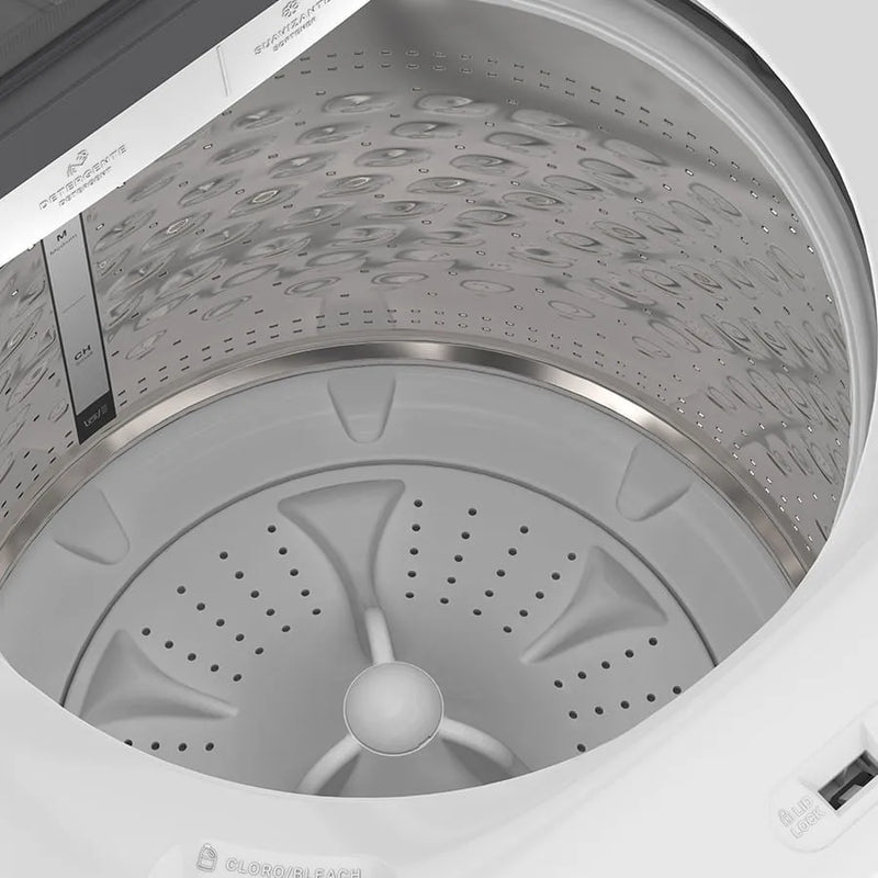 Lavadora Superior 22kg Xpertsystem Tapa Vidrio Bl 8mwtw2241w Blanco