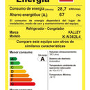 Nevecon Kalley K-n362l 362lt Inverter No Frost Gris Gris