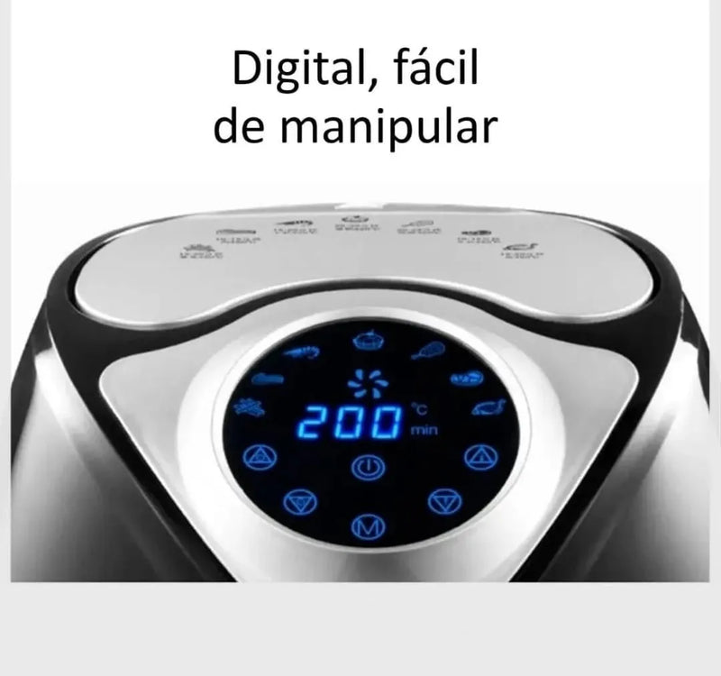Freidora Sin Aceite Air Fryer Digital Swisshome 12 Litros Negro