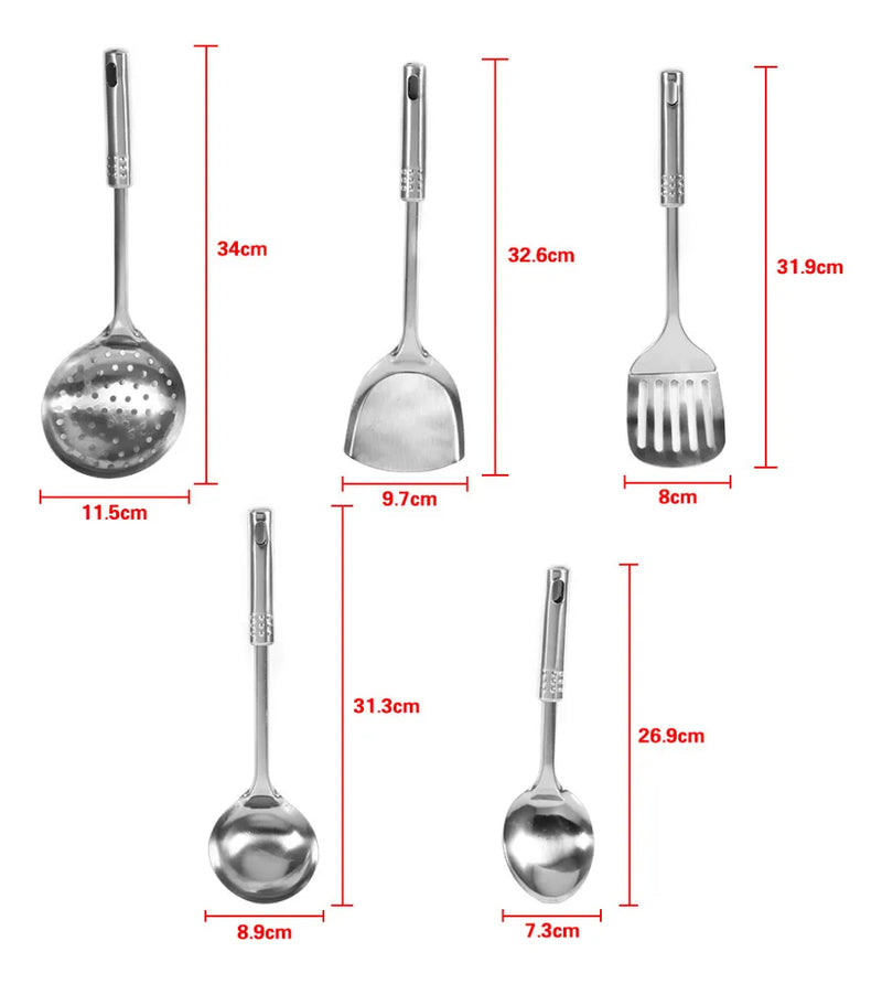Juego De Utensilios De Cocina Multifuncionales De Acero Inox
