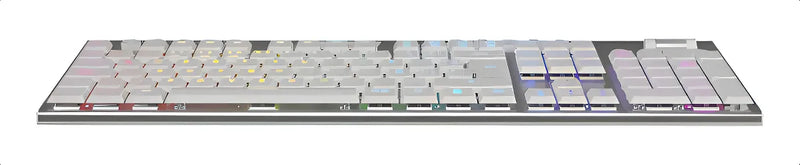 Teclado Gamer Redragon K619w Horus Fs Blanco Cable Red Sp F Idioma Español Latinoamérica Color Del Teclado Blanco