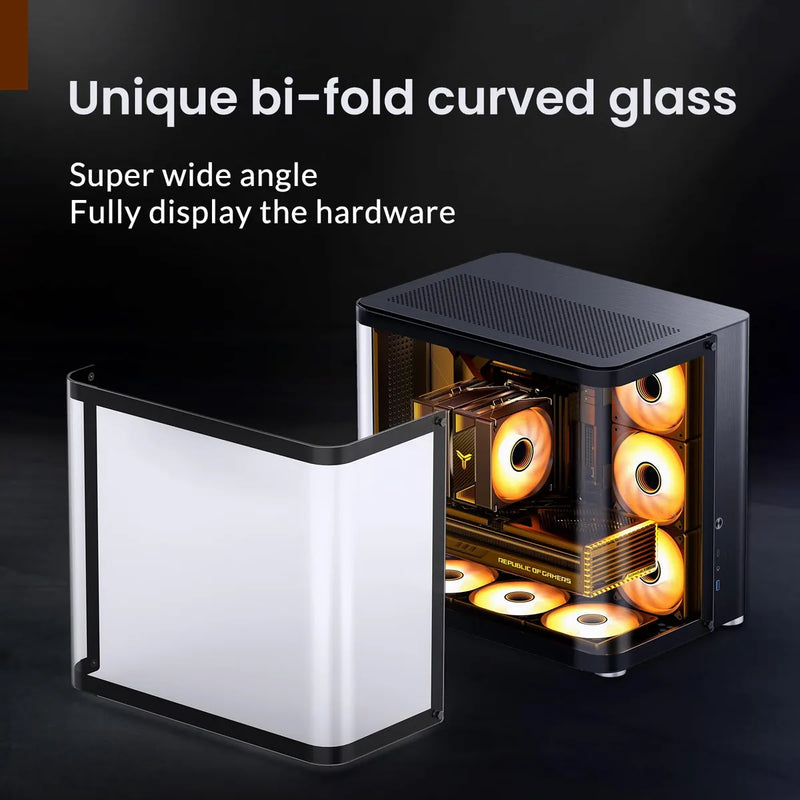 Jonsbo Tk-2 Negro Atx Mid-tower Pc Case, Diseno De Vidrio Hi