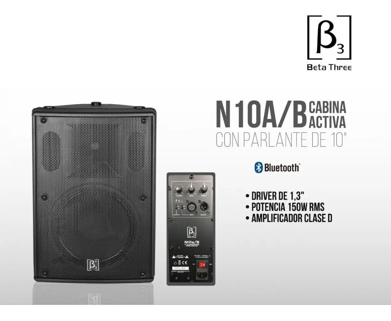Parlante Activo 10 Beta 3 N10a/b 150wrms Bt Cabina Activa 10 Negro