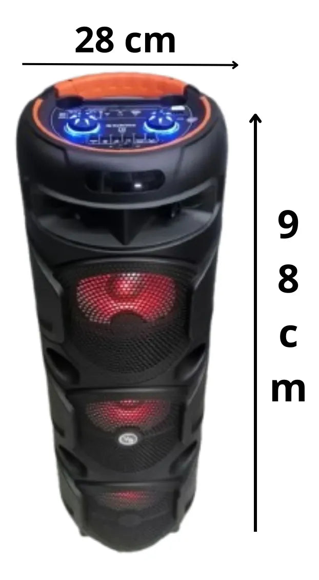 Parlante Torre De Sonido Sonivox Vs-ss305, 3 Bajos De 8 Pulg Negro