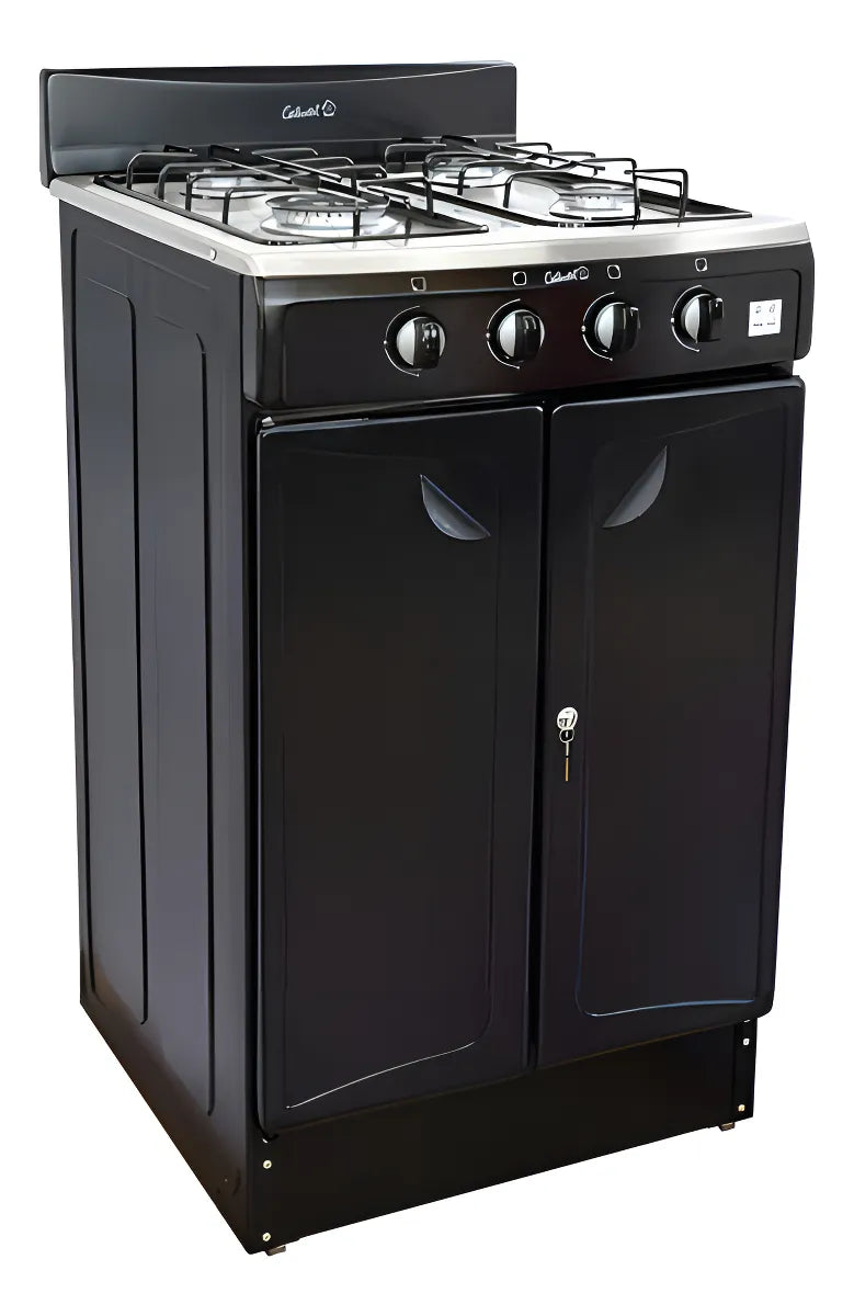 Estufa Continental Con Gabinete Gas Natural 7313 Color Negro