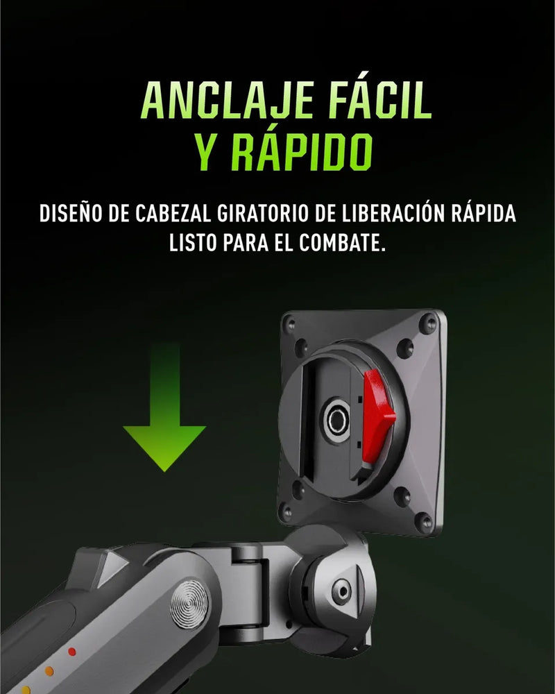 Soporte Monitor Gamer Nb L60 Luz Led 32 A 60 Pulgadas Color Matte Charcoal