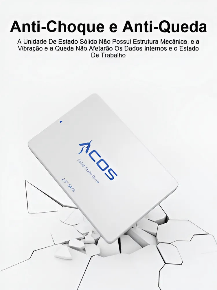 Disco sólido Acos Hd Ssd 256 GB 2.5 SATA, color blanco