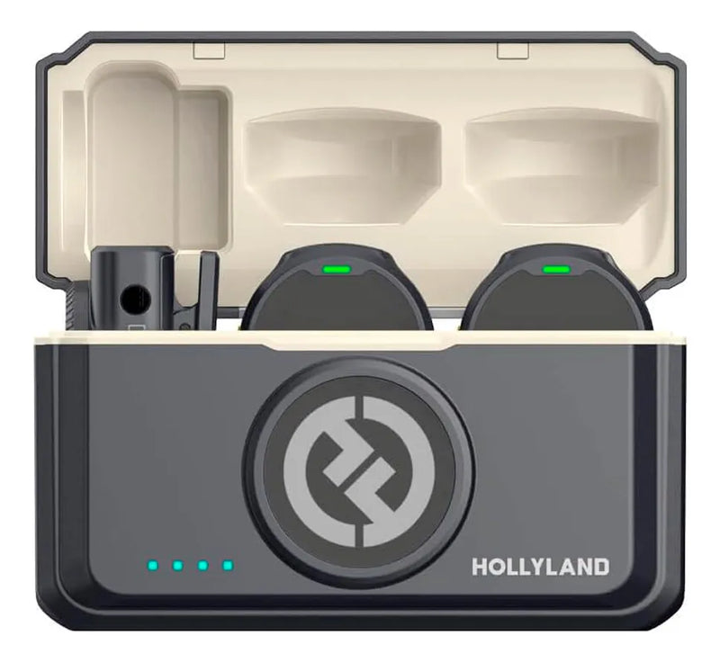 Sistema de micrófono Hollyland Lark M2 Combo con solapa negra
