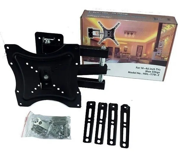 Soporte Tv Monitor Hdl117b2 Pared Brazo Móvil 14 A 55 Pulgad Negro