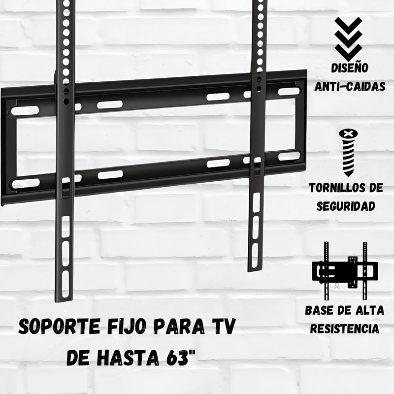 Soporte De Pared Para Tv 26 - 63 Mt-146 Color Negro