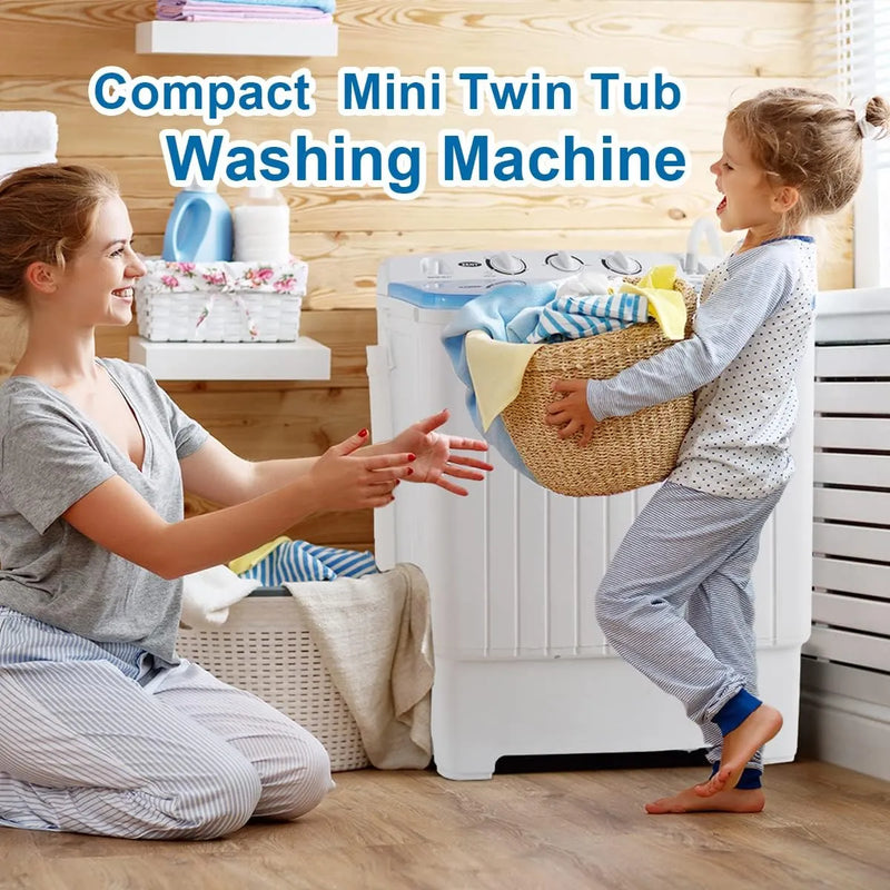 Mini Lavadora Compacta De Carga Superior De 17.6 Libras