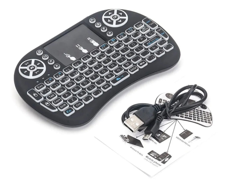 Teclado Control Remoto Air Mouse Para Smart Tv Box Android Negro