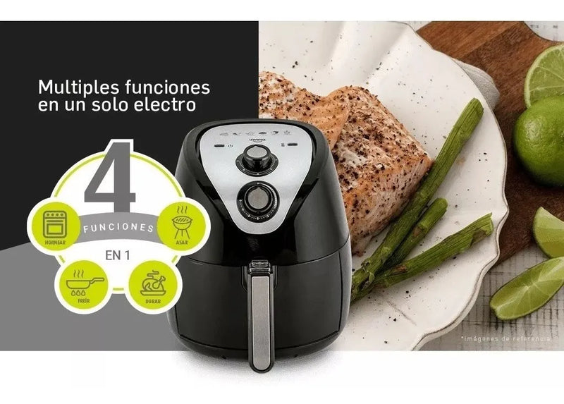 Olla Freidora De Aire Universal 3.2l Air Fryer Negro