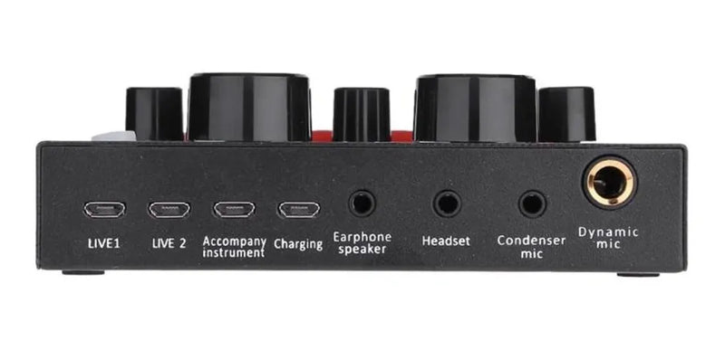 Mini Mezclador Audio En Vivo, Tarjeta De Sonido Externa Usb