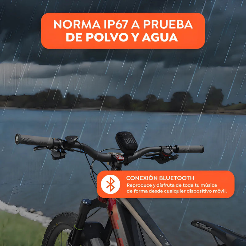 Parlante Jbl Wind 3 Bici Moto Bluetooth Micro Sd Y Radio Fm Voltaje Color Negro