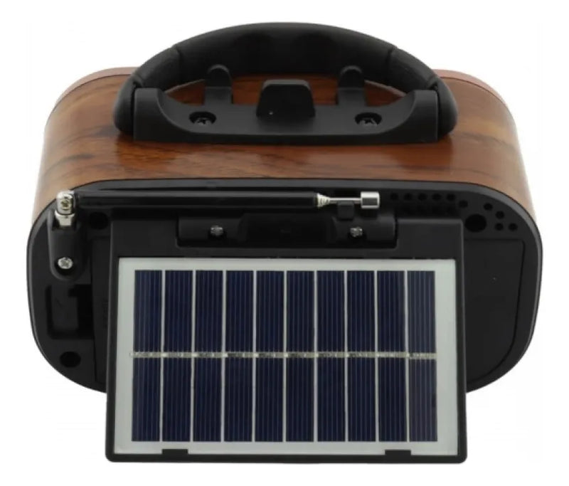 Parlante Radio Retro Vintage Bluetooth Mp3 Fm Am Panel Solar