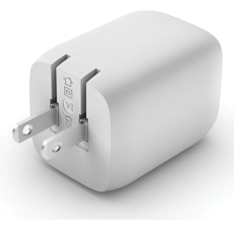 Cargador Pared Dual Belkin Usbc 65w Color Blanco