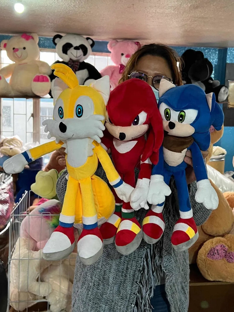 Sonic, Tails Y Nudillos Knuckles Peluche Grandes 40cm