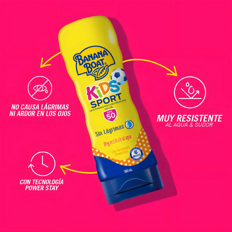 Protector Solar Banana Boat Kids Sport Loción Fps 50 X 180ml